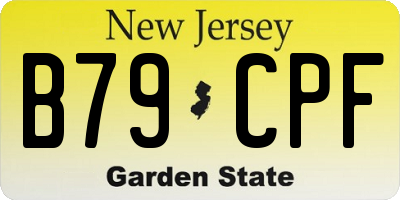 NJ license plate B79CPF