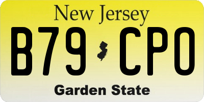 NJ license plate B79CPO