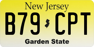 NJ license plate B79CPT