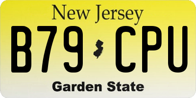 NJ license plate B79CPU