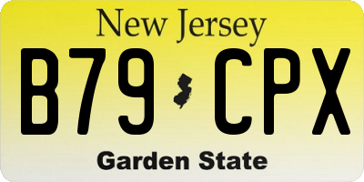 NJ license plate B79CPX