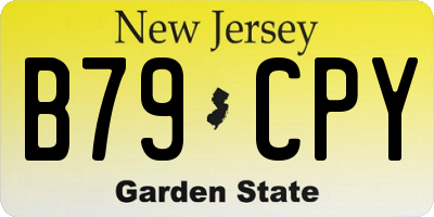 NJ license plate B79CPY
