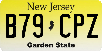 NJ license plate B79CPZ