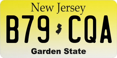 NJ license plate B79CQA