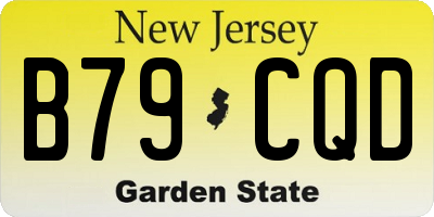 NJ license plate B79CQD