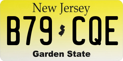 NJ license plate B79CQE