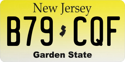 NJ license plate B79CQF