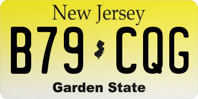 NJ license plate B79CQG