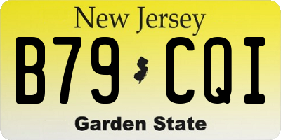 NJ license plate B79CQI