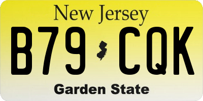 NJ license plate B79CQK