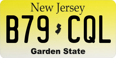 NJ license plate B79CQL