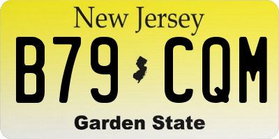 NJ license plate B79CQM