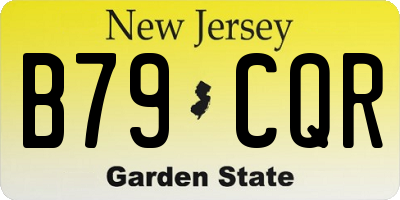 NJ license plate B79CQR