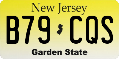 NJ license plate B79CQS
