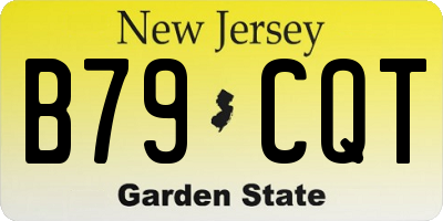 NJ license plate B79CQT