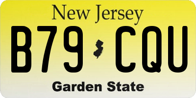 NJ license plate B79CQU