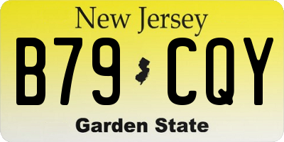 NJ license plate B79CQY