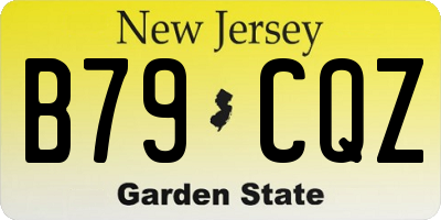 NJ license plate B79CQZ