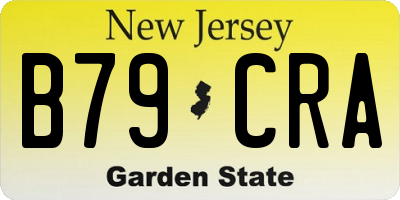NJ license plate B79CRA