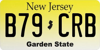 NJ license plate B79CRB