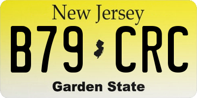 NJ license plate B79CRC