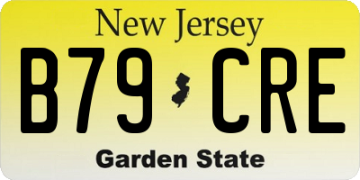 NJ license plate B79CRE