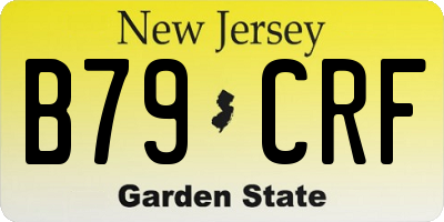 NJ license plate B79CRF