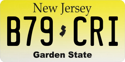 NJ license plate B79CRI