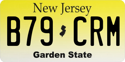 NJ license plate B79CRM