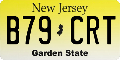 NJ license plate B79CRT