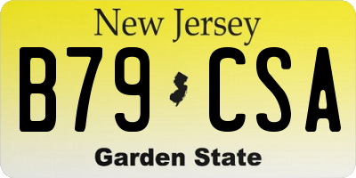 NJ license plate B79CSA
