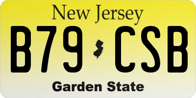 NJ license plate B79CSB