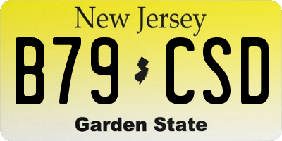 NJ license plate B79CSD