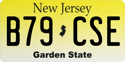 NJ license plate B79CSE