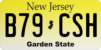 NJ license plate B79CSH