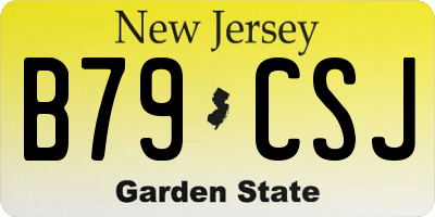 NJ license plate B79CSJ