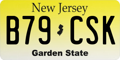 NJ license plate B79CSK