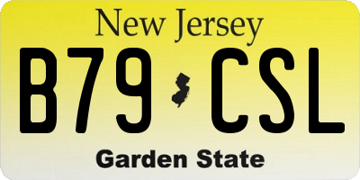 NJ license plate B79CSL