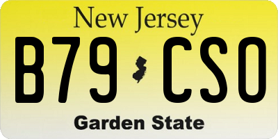 NJ license plate B79CSO
