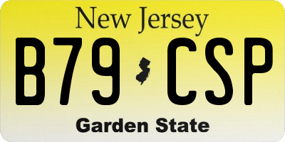 NJ license plate B79CSP