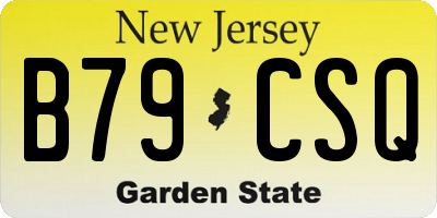NJ license plate B79CSQ