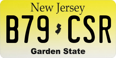 NJ license plate B79CSR