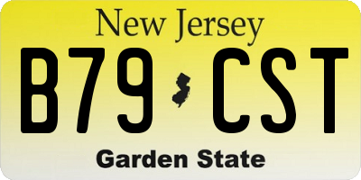 NJ license plate B79CST