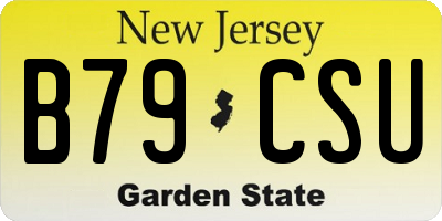 NJ license plate B79CSU