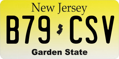 NJ license plate B79CSV