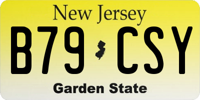 NJ license plate B79CSY