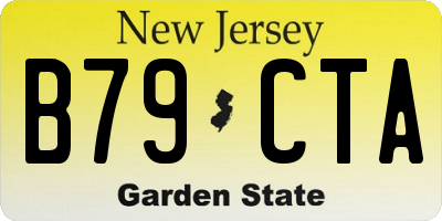 NJ license plate B79CTA