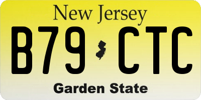 NJ license plate B79CTC