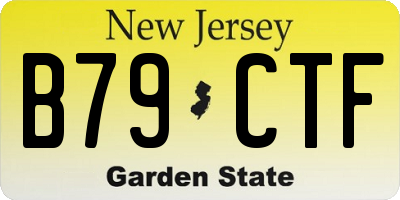 NJ license plate B79CTF