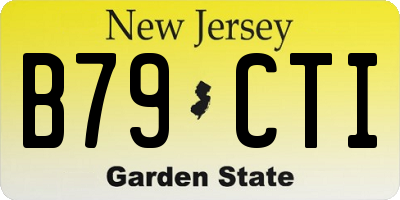 NJ license plate B79CTI